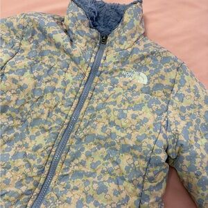 The North Face Kids Reversible Puffer Jacket - Blue and Cream